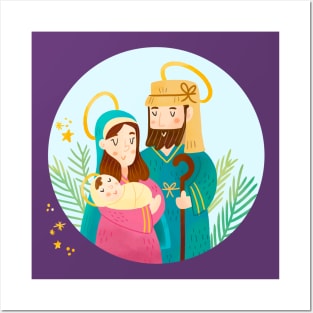 Nativity Cartoon Posters and Art